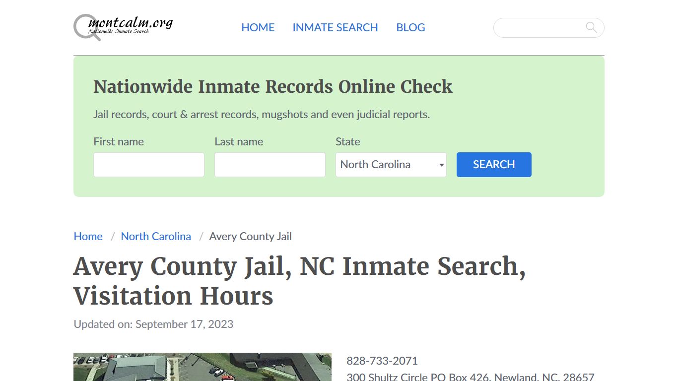 Avery County Jail , NC Inmate Search, Visitation Hours